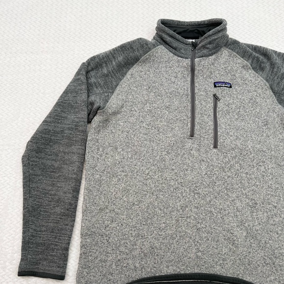 Patagonia Pullover Gray Better Sweater 1/4 Zip Fleece Outdoor Layer - Mens LARGE - Picture 3 of 7